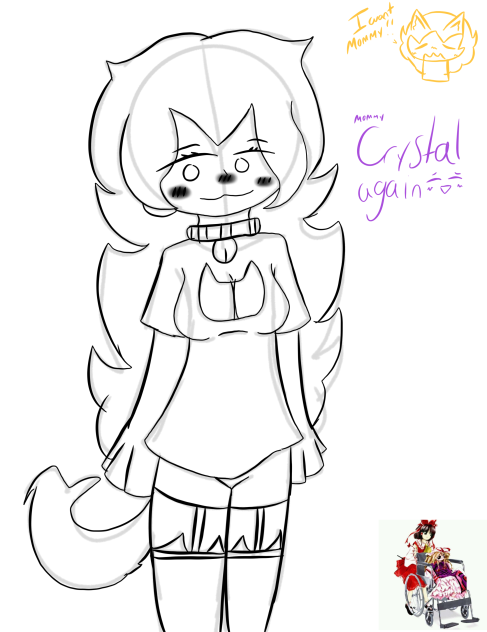 Crystal on an outfit swap