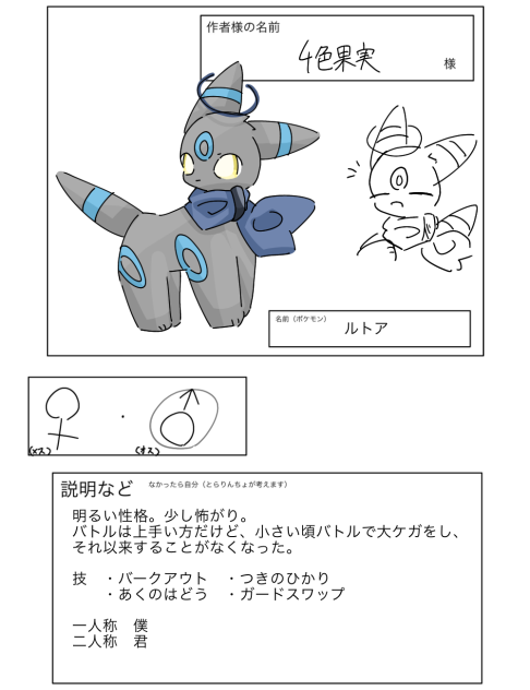 ポケモン恋愛していいですか？　キャラ募集