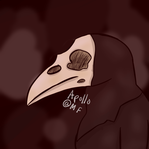 Skeletal plague doctor