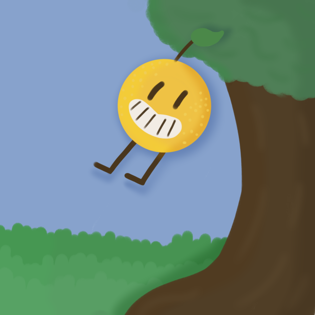 Ruta chilling from a tree (art fight)
