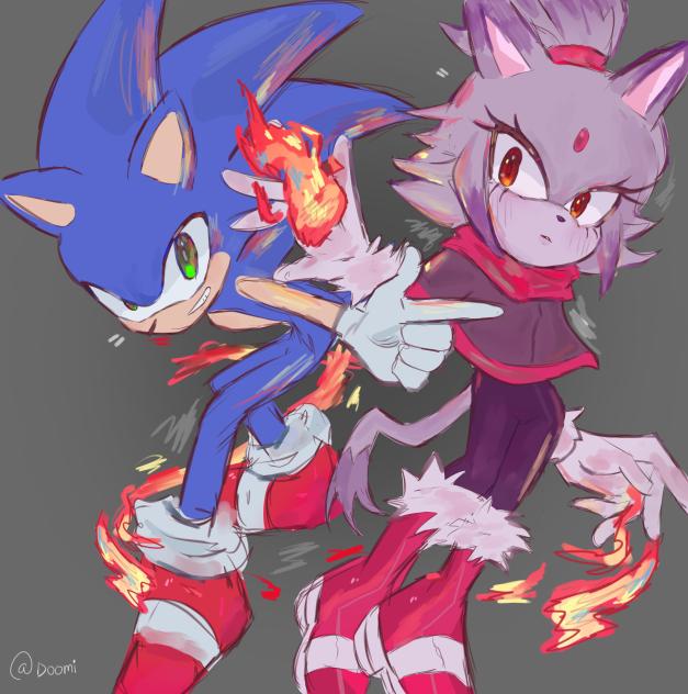 Sonic & Blaze 🔥🎸 - ibisPaint