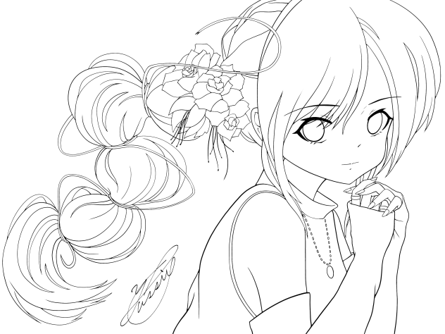 Feeling of flowers（線画）