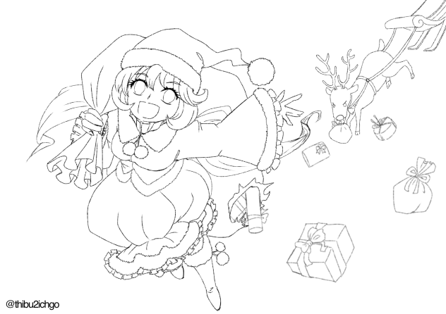 ぬりえ＊Happy Christmas!!