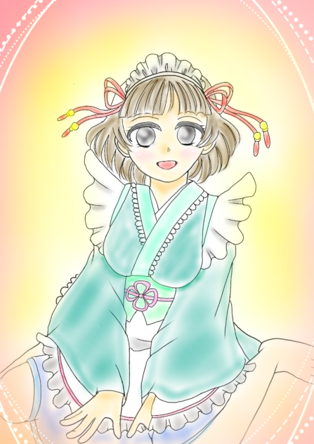 らあさんの線画をお借りしました！