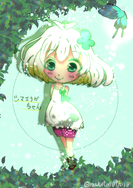 雪の妖精　シマエナガちゃん　夏バージョン
