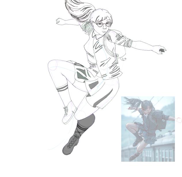 Dynamic Pose Practice Drawing #3 - ibisPaint