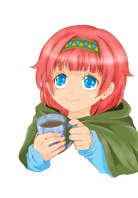 何かを見上げる少女