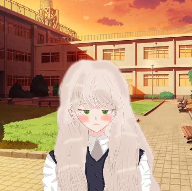 Anime girl in school - ibisPaint