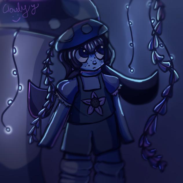 Blu Mushroom Girl