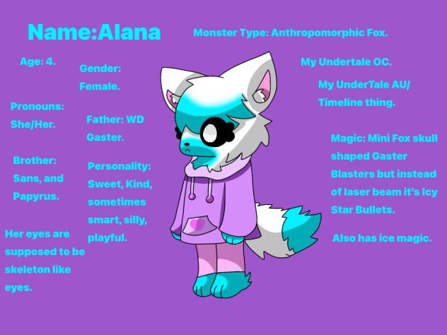 Undertale, AU, UT AU, Alana, my OC.