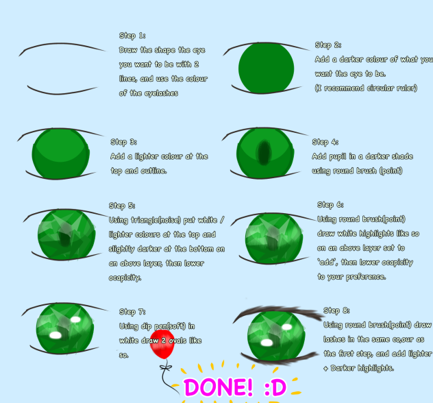 How I draw eyes ^^