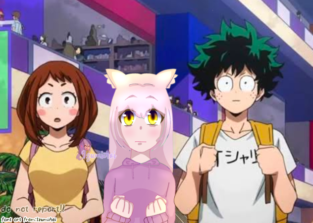 bnha oc me and guys in mall - ibisPaint