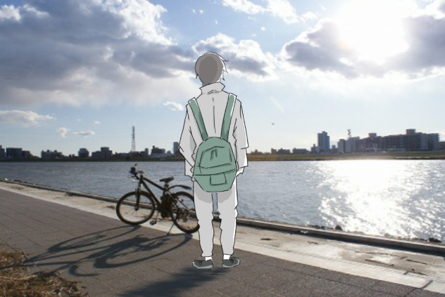 彼の後ろ姿 Ibispaint