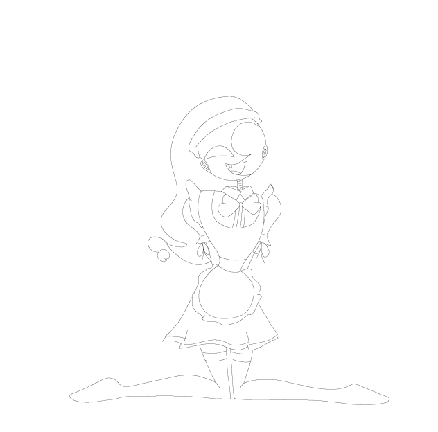 (old) (unfinished) moon in a maids dress