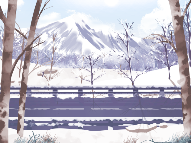 IBM1919 through a snowy forest b