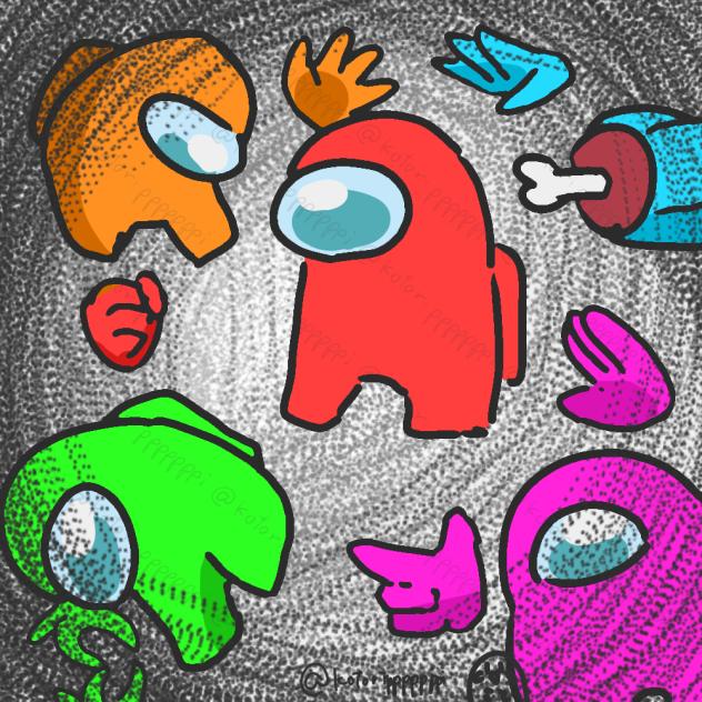 夏休み頃に描いたクルーちゃん線画