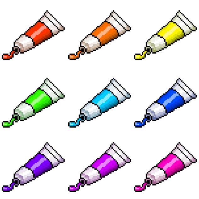Paint tubes (pixel)