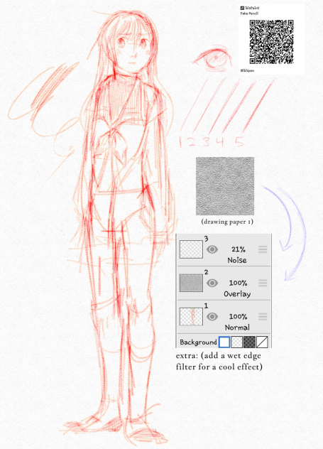 Pencil brush QR Code