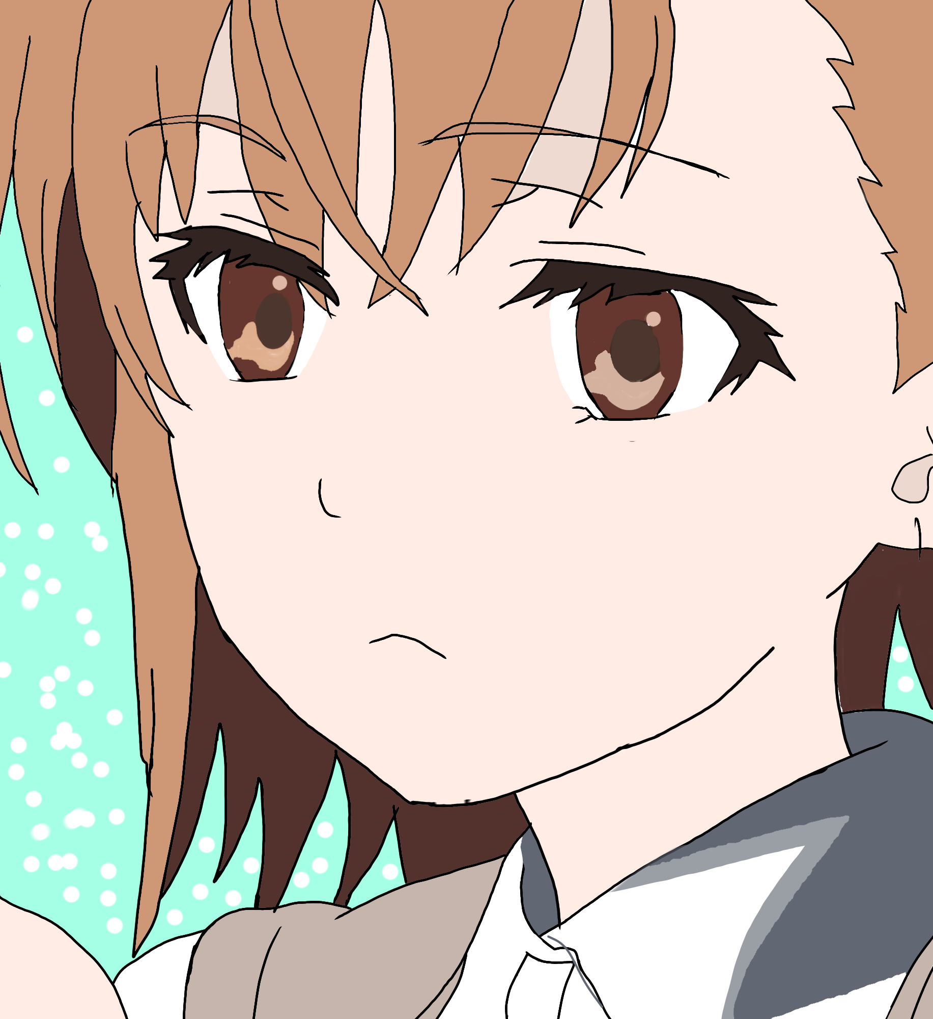 御坂美琴なぞり絵 こんなもんかなᕦ O Oˇ ᕤ Ibispaint