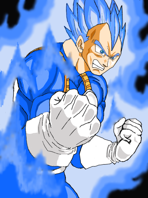スーパーサイヤ人ブルー2 ベジータ Ibispaint