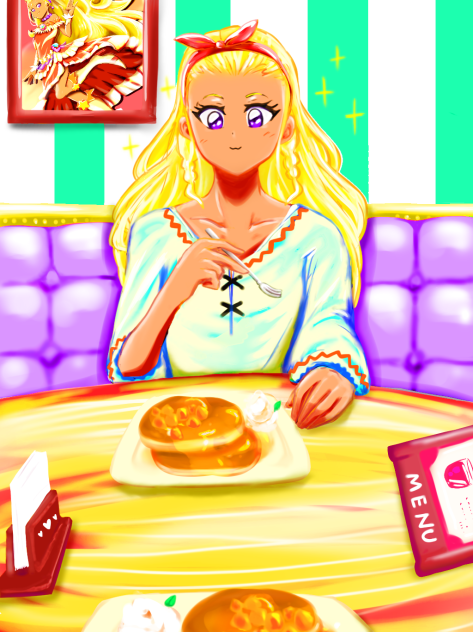 えれなちゃんとパンケーキ【プリキュア】