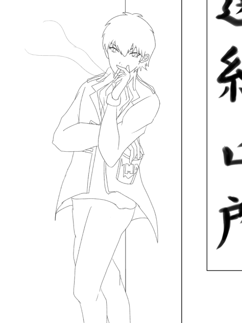 土方十四郎 線画