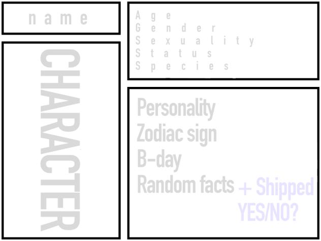 For characters (TWIRY)