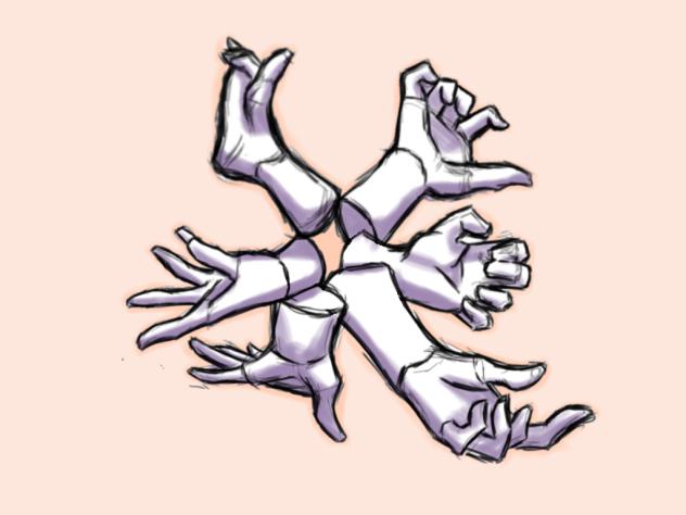 手の練習