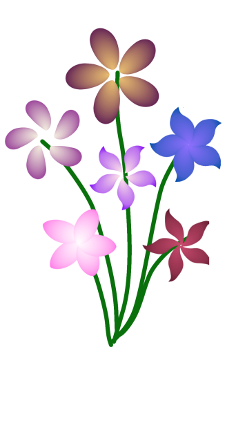 Gradient flowers