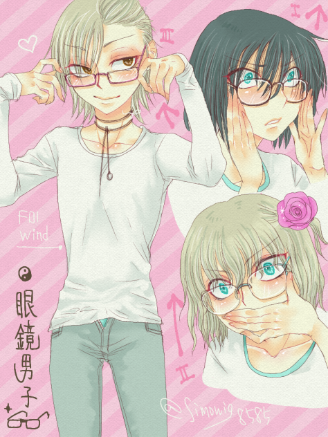 メガネ👓️クイッ⤴️❤️，