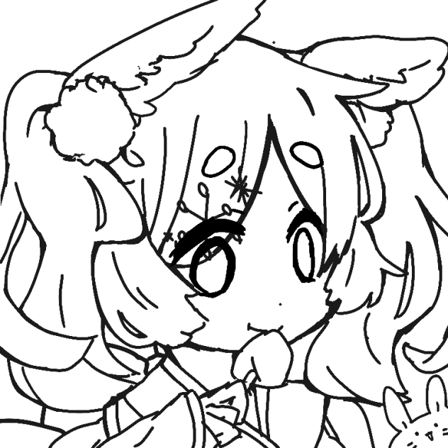雪見ちゃん線画