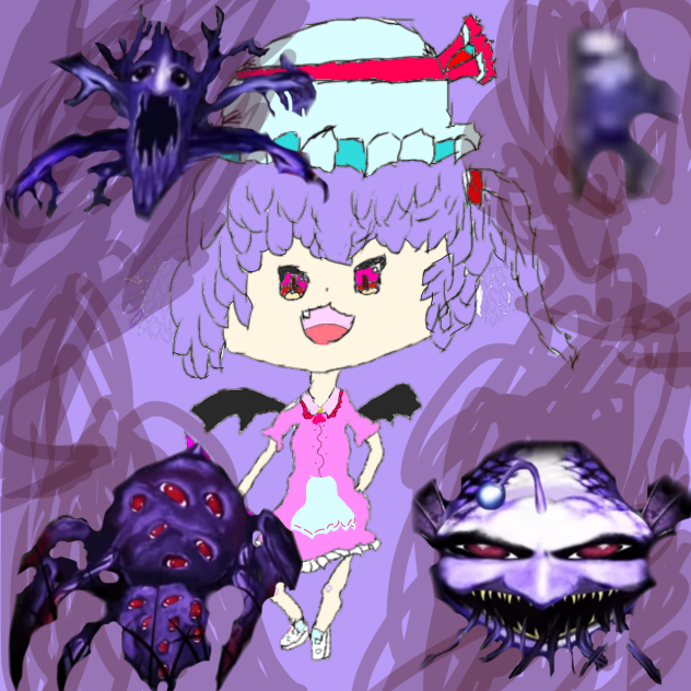 この携帯で初めてレミリアを描いた