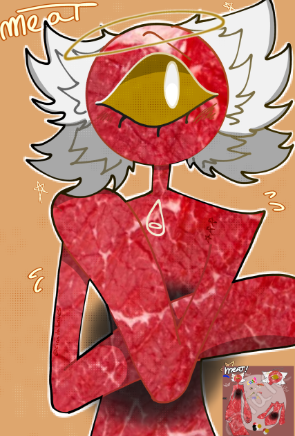 meat! m'y wierdcore oc 🌀✨🥩.