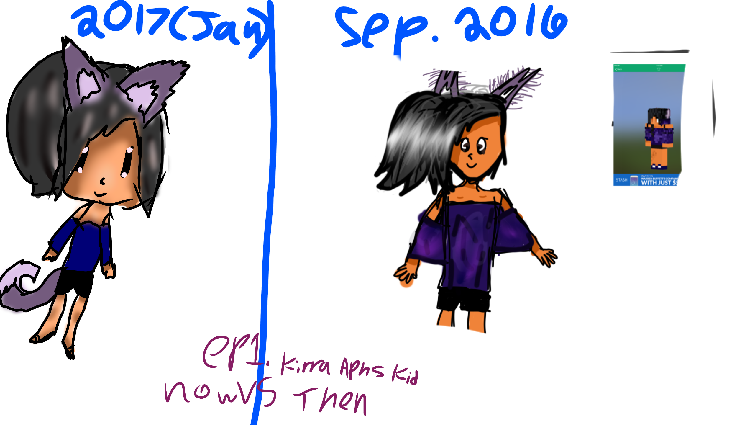 Then Vs. Now Drawing!! New Series! Ep 1 - ibisPaint