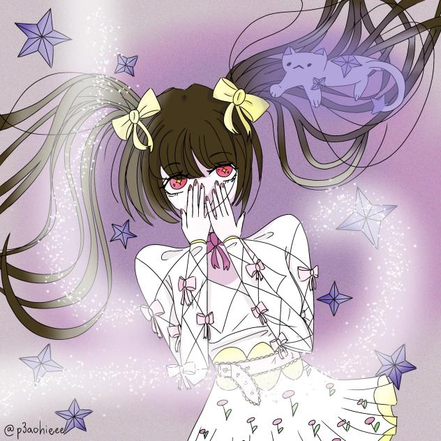 Girl with a star cat 🌠