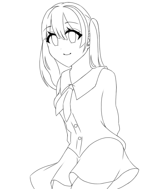 君に届くかな…線画