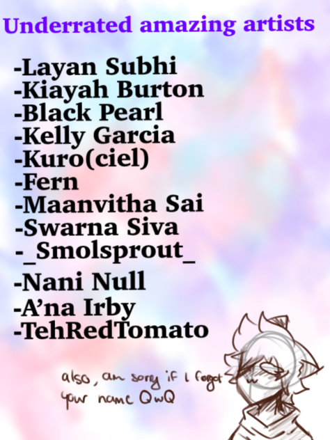 Underrated artist notice