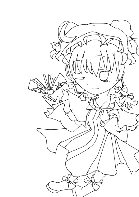 パチュリーノーレッジ線画