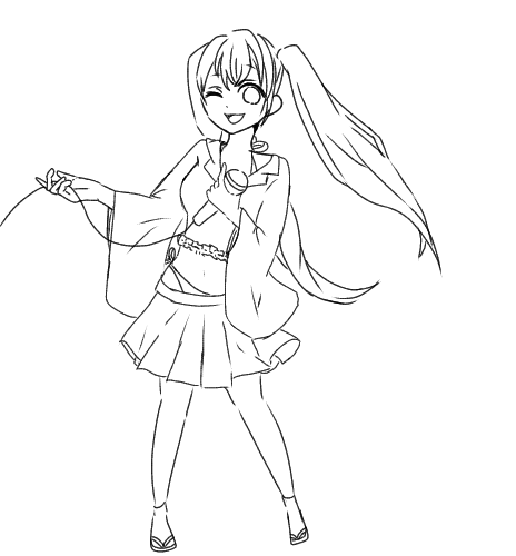 初音ミク “線画”