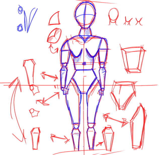 boceto para dibujar cuerpo