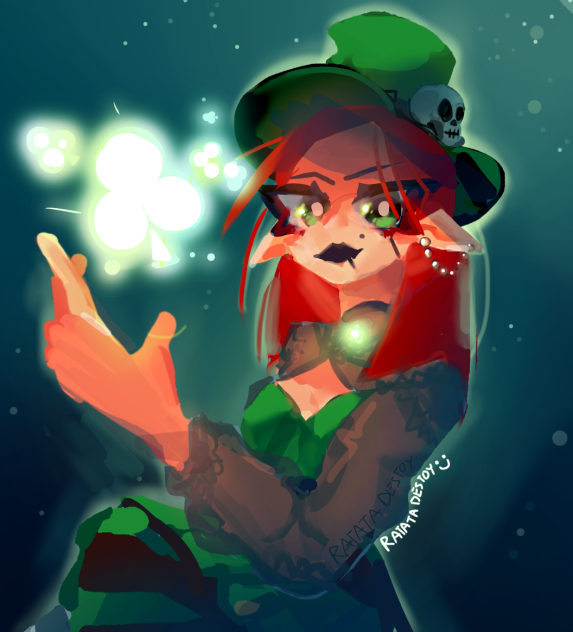 Goth gal green pincher