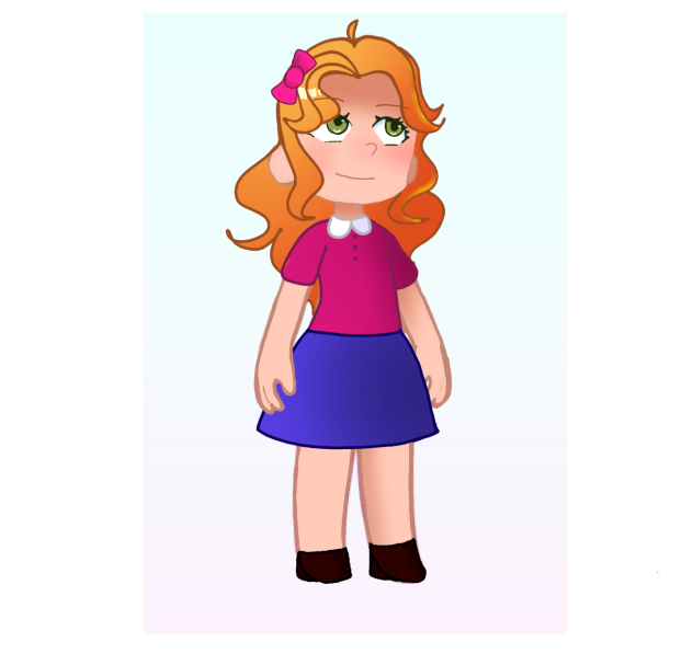 I drew Lizzy Afton using a gacha pose-