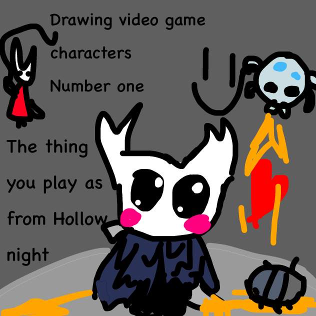 Drawing game characters! Hollow knight