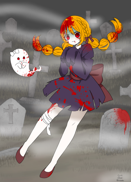 ハロウィンのお化け・恐火