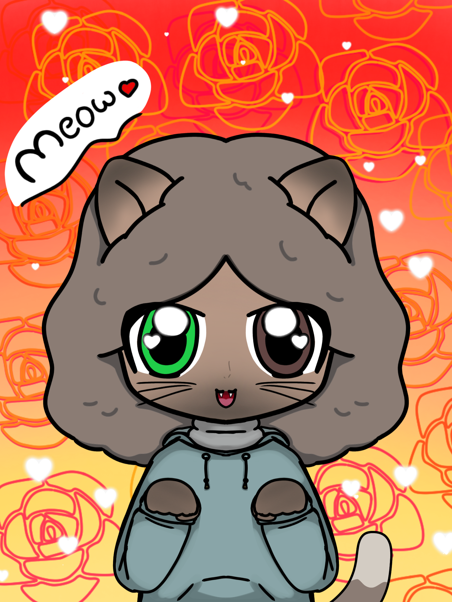 Doing my own pause art challenge. meow.. - ibisPaint