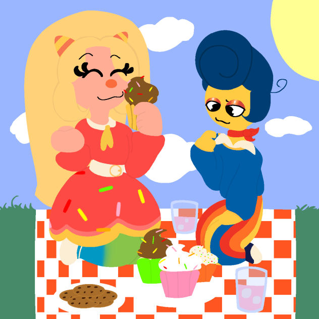 Julie & Wally Eating Cupcakes