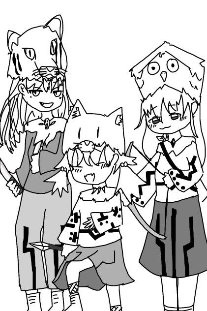 縄文時代スクアッド(モノクロ)