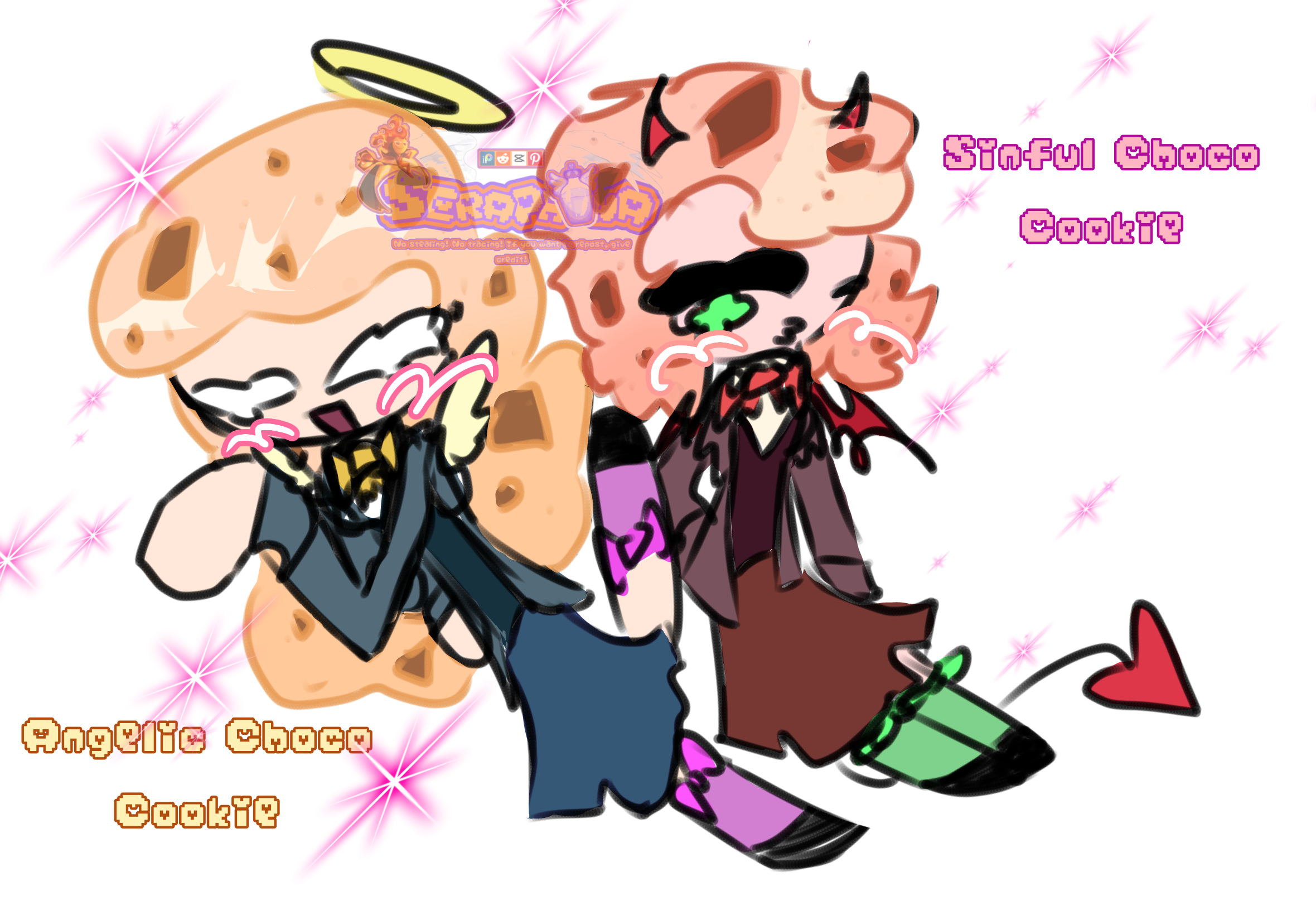 CHOCO CHIP TWINS!😇😈 - ibisPaint