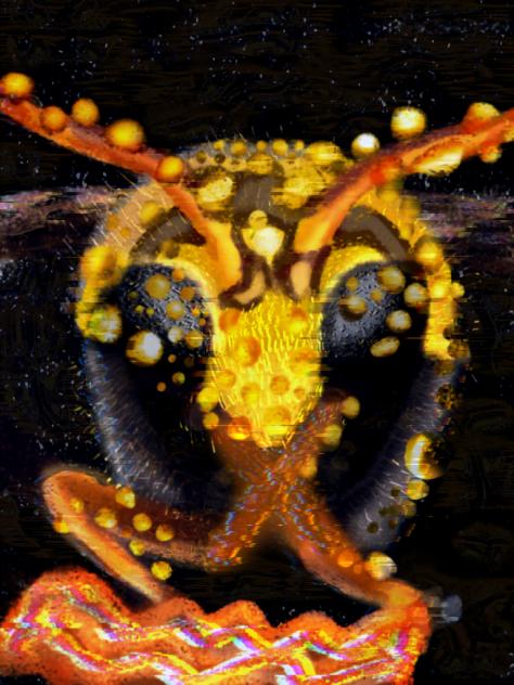 bee, water beads and bacon