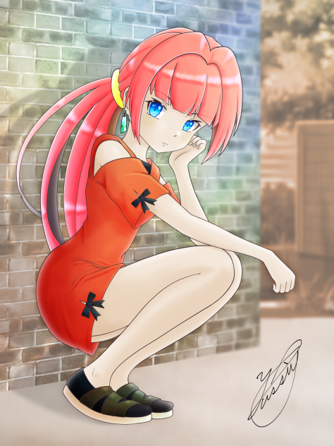 Summer comes to a girl